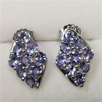 Silver Tanzanite Earrings