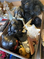 Ceramic dog and cats figurines see photos
