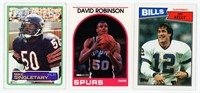 3 Rookie Cards: 1989 NBA Hoops David Robinson,
