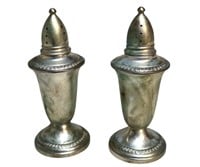 WEIGHTED STERLING SALT & PEPPER SHAKERS