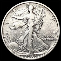 1917 Walking Liberty Half Dollar NEARLY