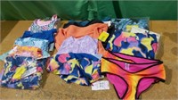 Lot of 20+ Girls Swimwear Tops and Bottoms Various