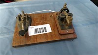 telegraph key & antique telegraph relay sounder