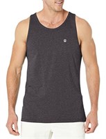 Volcom Men's Solid Tank, Heather Black, Small