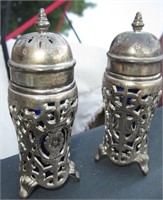 VNTG Pierced Godinger Silver Plated/Glass Shakers
