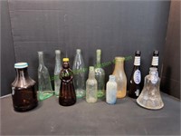 (11) Vintage Bottles w/ 8.5" Mikasa Vase