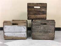A set of older apple crates