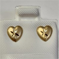 $200 14K  Heart Earrings