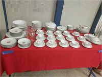 Set Of Imperial Rose Dinnerware China As Shown
