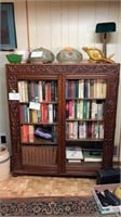 Antique carved wood ornate bookshelf not contents