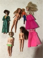 6 Vint Miniature Dolls