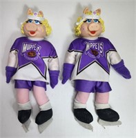 Ms. Piggy Plastic & Plush Doll (2x) Muppets NHL