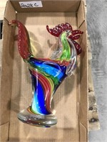 Colored glass bird