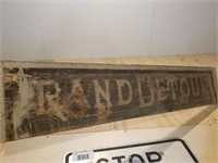 Anique wooden "Grand Detour" Sign
