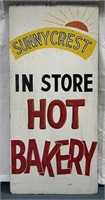 Vintage Large Sunnycrest Urbana IGA Bakery Sign