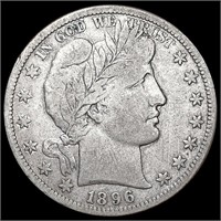 1896-S Barber Half Dollar LIGHTLY CIRCULATED