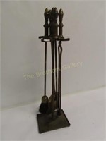 Brass Fireplace Tool Set - 28" Tall