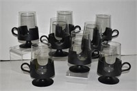 8 Mid-Century Glas-Snap by Corning Pedestal Mugs