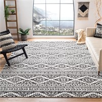 SAFAVIEH Tulum Area Rug 8' x 10'  Ivory/Black