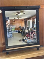 Large framed mirror approximately 43W x 47L