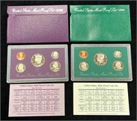 1993 & 1994 US Proof Sets in Boxes