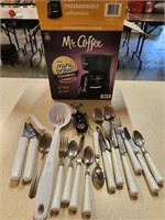 Mr. Coffee Mini Brew Coffee Maker w/ Cutlery