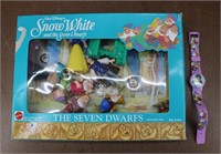 Walt Disney Snow White/ 7 Dwarfs Figures & Watch