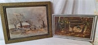 Painting By Woolford 1974 & Antique Painting