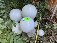 Outdoor white light globes (7)