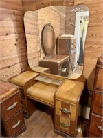 Antique Waterfall Vanity with Mirror
