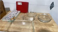 Casserole dishes, some Pyrex