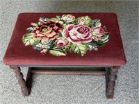 Ottoman with Needlepoint