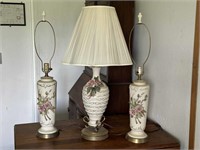 Matching Floral Lamps