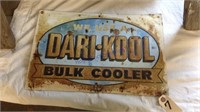 Dari Kool bulk cooler metal sign