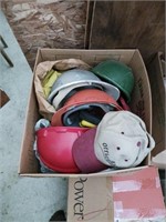 BOX OF HARD HATS,MISC