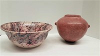 2 POTTERY BOWLS