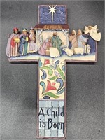 Jim Shore Cross Nativity Ornament in Original Box