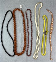 Lot of 6 Color Beaded Necklaces