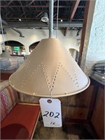 *EACH*BEIGE METAL HANGING LIGHT FIXTURES **