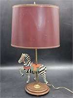 Ceramic Zebra Lamp is  26" Tall