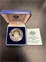 1985 Australian queen Elizabeth II $10 Proof coin