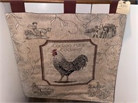 ***SUPER CUTE CHICKEN WALL TAPESTRY WITH WOOD ROD
