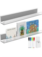 ( New ) 2 Pcs Magnetic Book Shelf for Whiteboard,