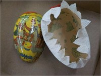 East German cardboard Easter egg 3.5"