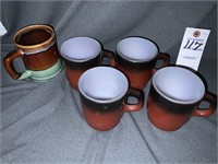 (4) Anchor Hocking Fire King Coffee Mugs &