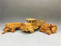 Wooden Tractor, Truck & More
