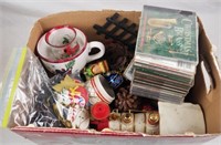 Mixed Lot Of Christmas Items & New Cds