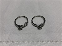 Lot of 2 wedding rings, unmarked
