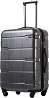 Coolife Luggage Expandable 24 PC+ABS Charcoal
