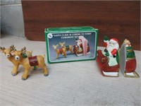 Santa Condiment Set with Reindeer S&P